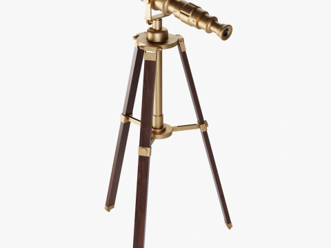 Vintage Telescope Model 3D