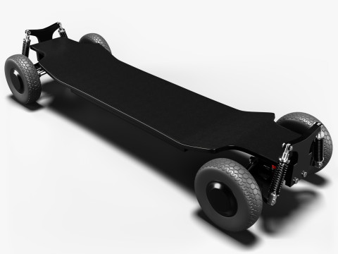Electric Skateboard Model 3D