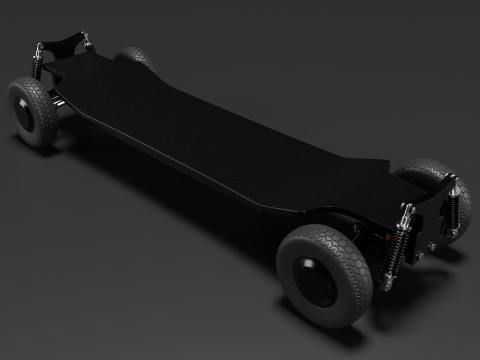 Electric Skateboard Model 3D
