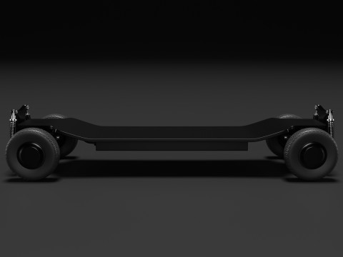 Electric Skateboard Model 3D