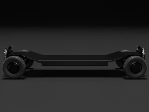 Skateboard elettrico Modello 3D