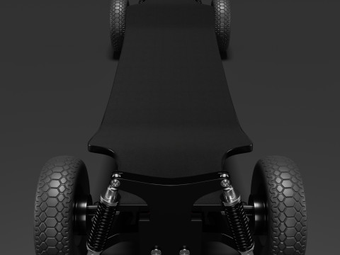 Electric Skateboard Model 3D