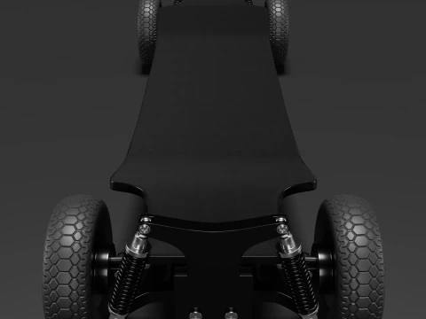 Skateboard elettrico Modello 3D