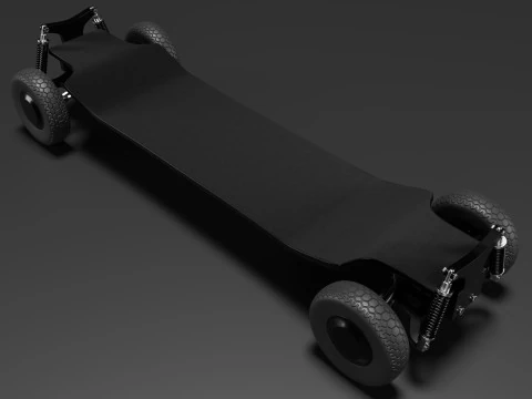 Skateboard elettrico Modello 3D