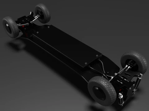 Skateboard elettrico Modello 3D