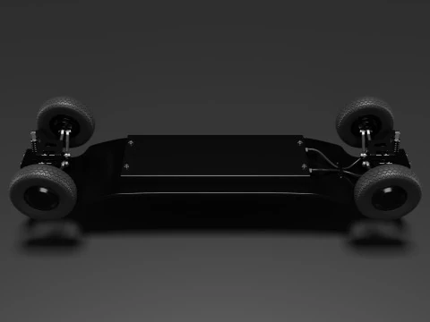 Skateboard elettrico Modello 3D