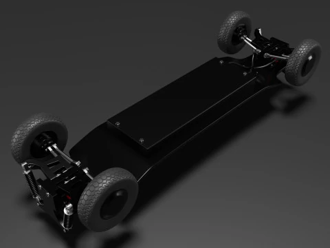 Skateboard elettrico Modello 3D