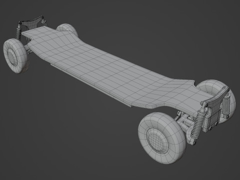 Electric Skateboard Model 3D