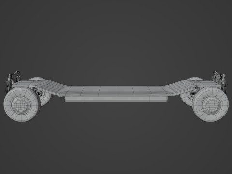 Electric Skateboard Model 3D