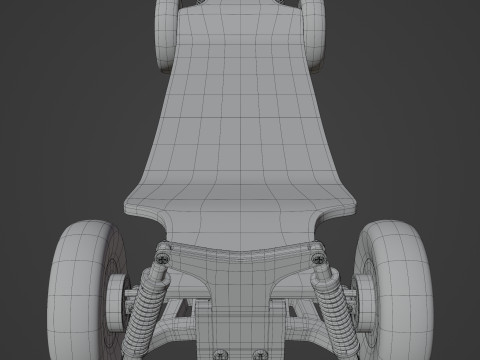 Electric Skateboard Model 3D