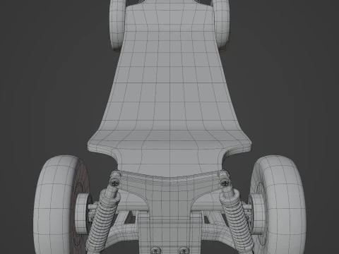 Skateboard elettrico Modello 3D