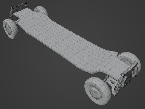 Electric Skateboard Model 3D