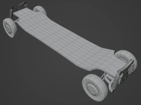Skateboard elettrico Modello 3D