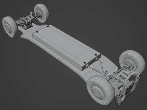 Electric Skateboard Model 3D