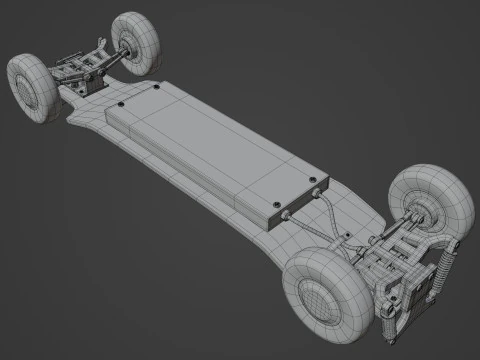 Skateboard elettrico Modello 3D