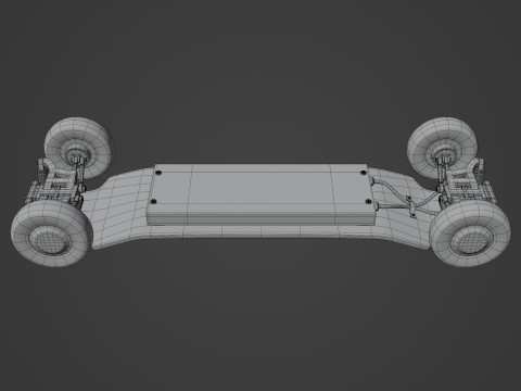 Electric Skateboard Model 3D