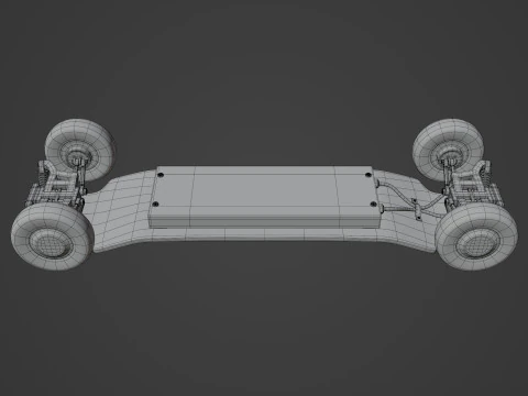 Skateboard elettrico Modello 3D