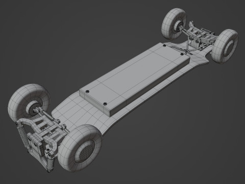 Electric Skateboard Model 3D