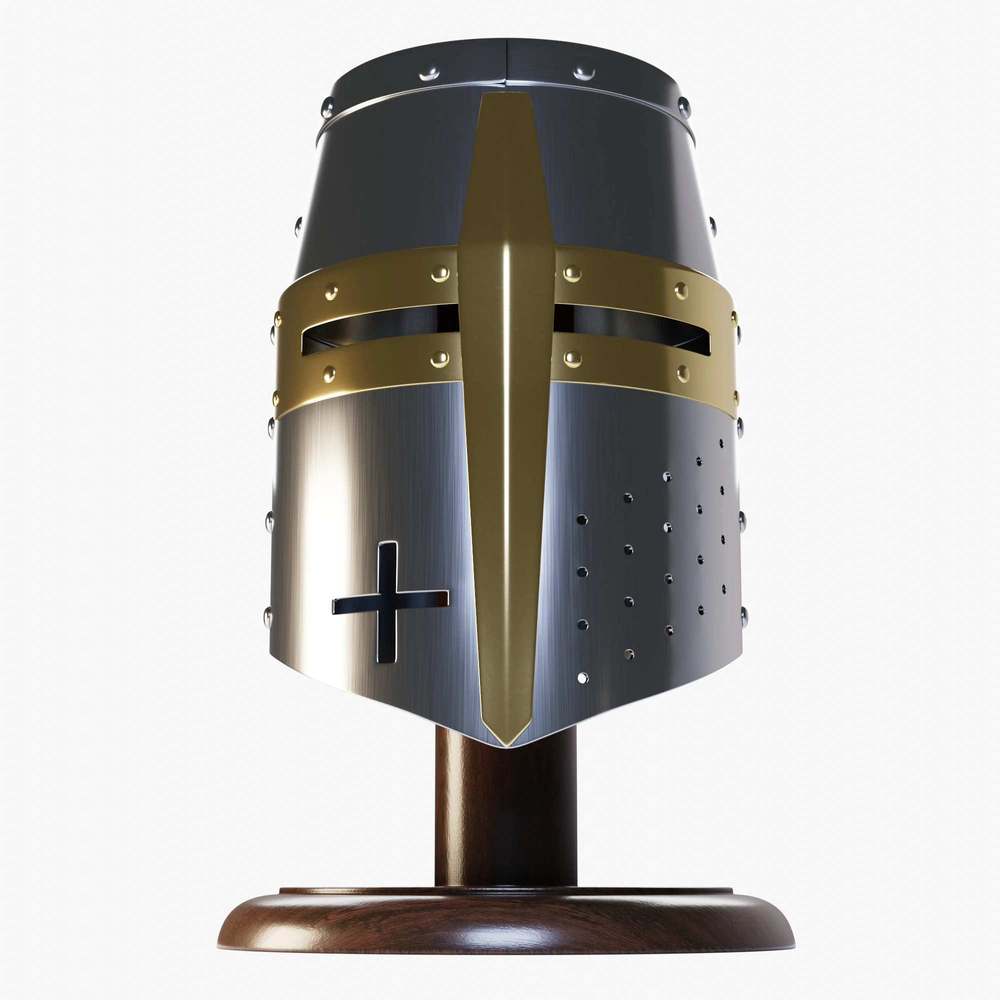 Medieval Helmet 3D Model .c4d .max .obj .3ds .fbx .stl .blend 