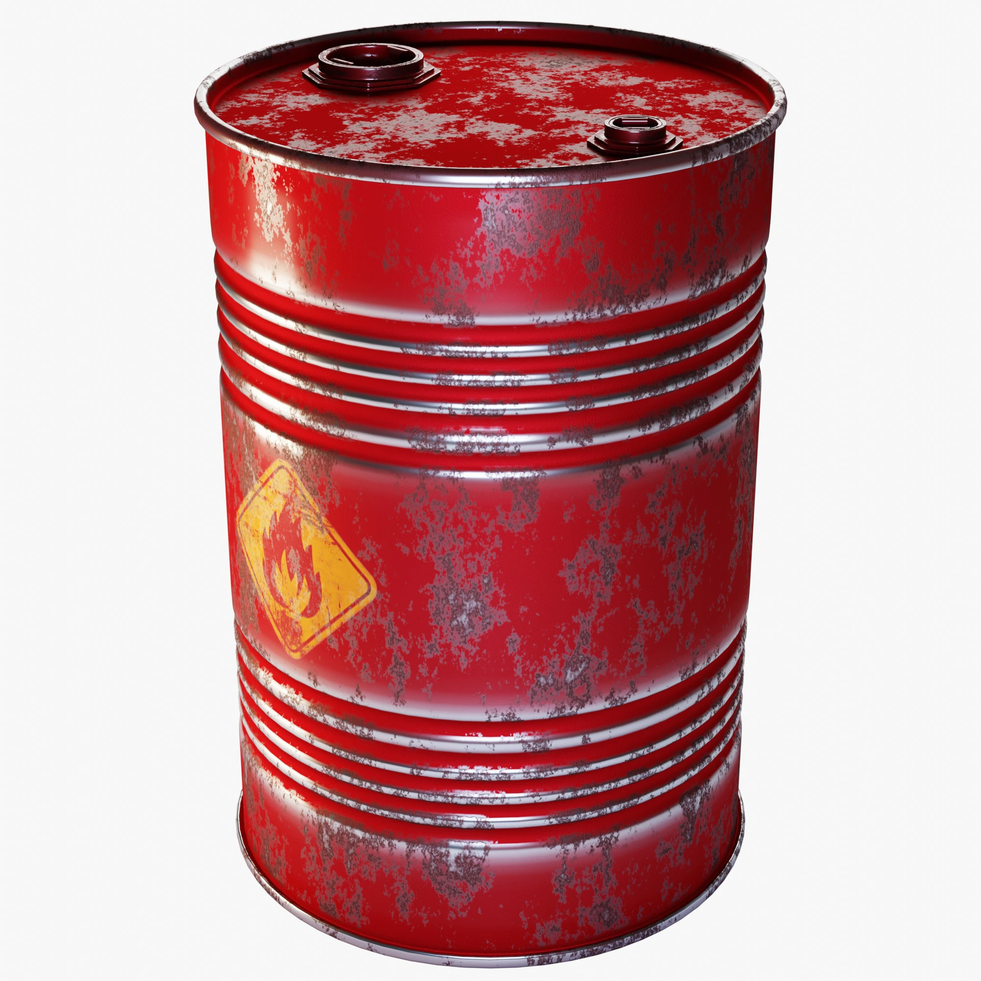 Oil Barrel 3D Model .c4d .max .obj .3ds .fbx .stl .blend 