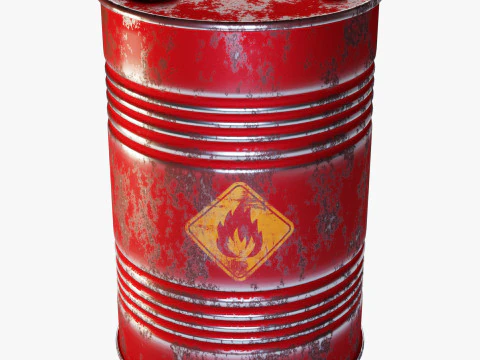 Oil Barrel 3D Model