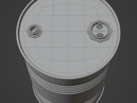Oil Barrel 3D Model