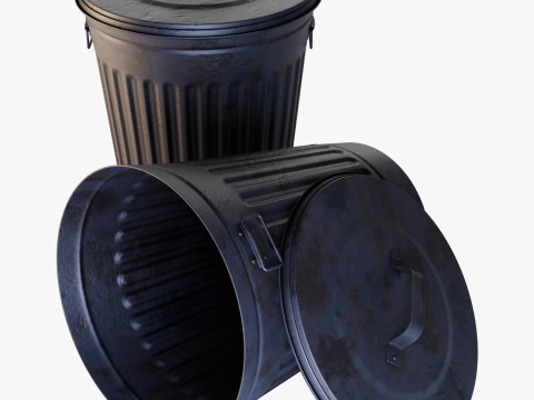 Old Garbage Can 3D Model