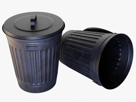 Old Garbage Can 3D Model