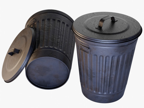 Old Garbage Can 3D Model