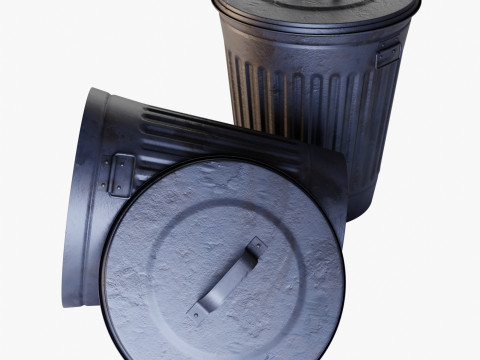 Old Garbage Can 3D Model