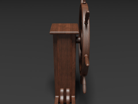 Old Ship Wheel Model 3D