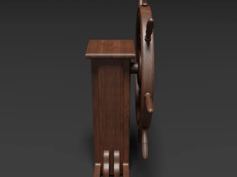 Old Ship Wheel 3D Model