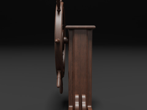 Old Ship Wheel Model 3D