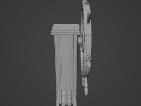 Old Ship Wheel Model 3D