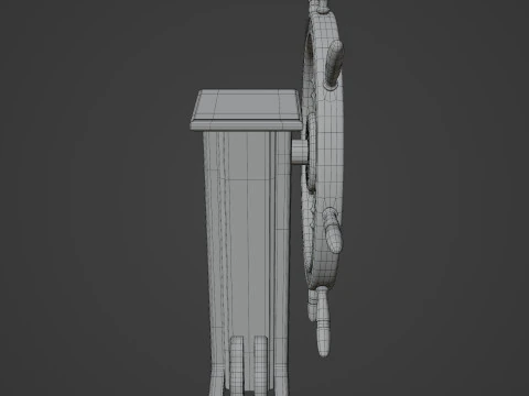 Old Ship Wheel 3D Model
