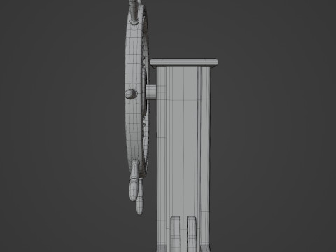 Old Ship Wheel Model 3D