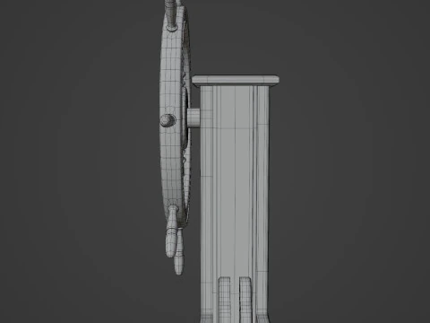 Old Ship Wheel 3D Model