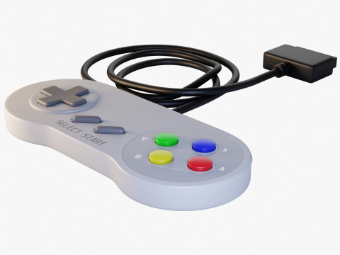 Retro Gamepad Model 3D