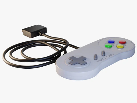 Retro Gamepad 3D Model