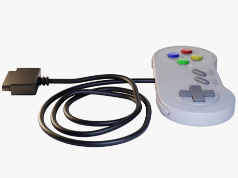 Retro Gamepad 3D Model