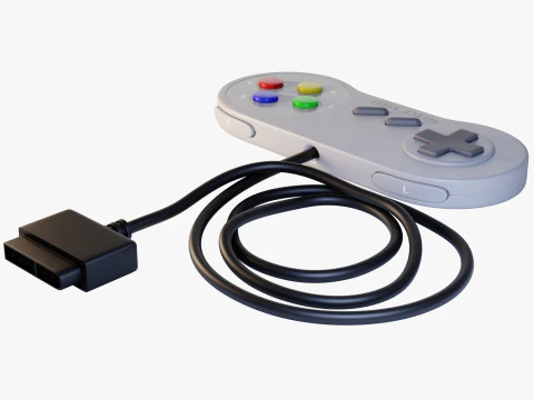 Retro Gamepad 3D Model
