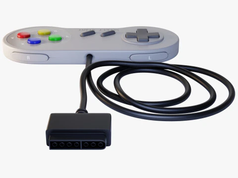 Retro Gamepad 3D Model