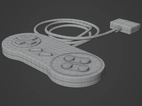 Retro Gamepad 3D Model