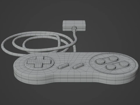 Retro Gamepad 3D Model