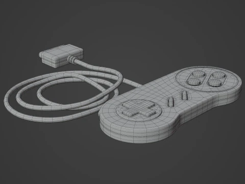 Retro Gamepad 3D Model
