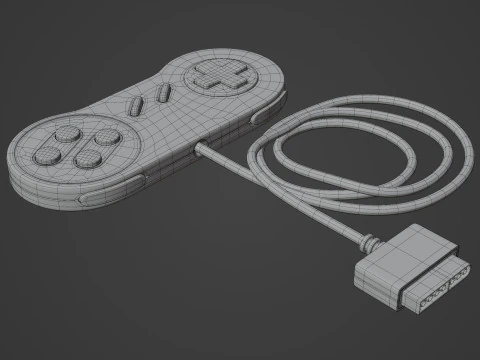 Retro Gamepad 3D Model