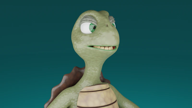 Modelo de anima&ccedil;&atilde;o de jogo de desenho animado de personagem de tartaruga 3D estilizado Modelo 3D .c4d .max .obj .3ds .fbx .stl .blend 