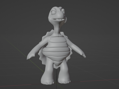 Stylized 3D Turtle Character Cartoon Game Animation Model 3D Модель