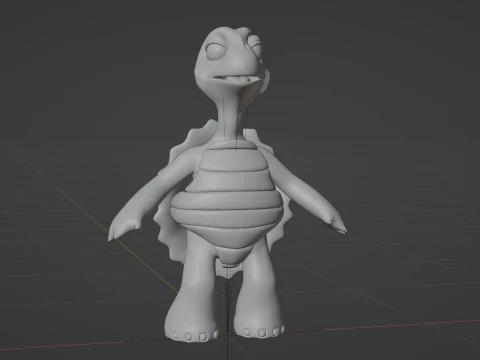 Modelo de anima&ccedil;&atilde;o de jogo de desenho animado de personagem de tartaruga 3D estilizado Modelo 3D