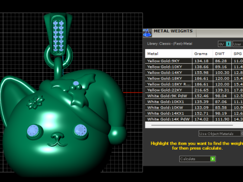 Holiday Cat Pendant Modello di stampa 3D